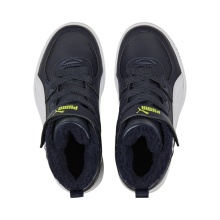 Puma Winter Shoes Rebound Joy Fur lined Pre-School navy/lime Children